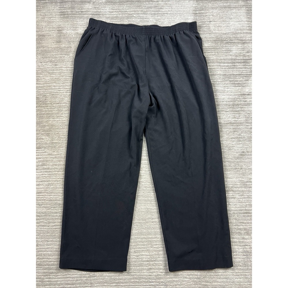 Dressbarn Pants Womens 24W Short Black Pull On Elastic Waist Career Casual